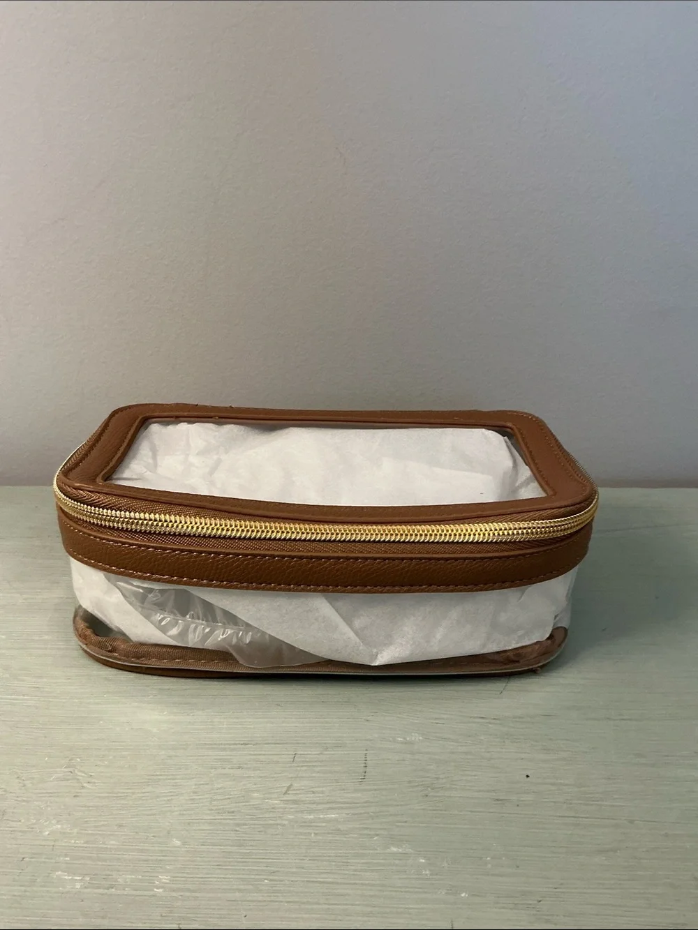 a new day Brown Clear Makeup Travel Case New
